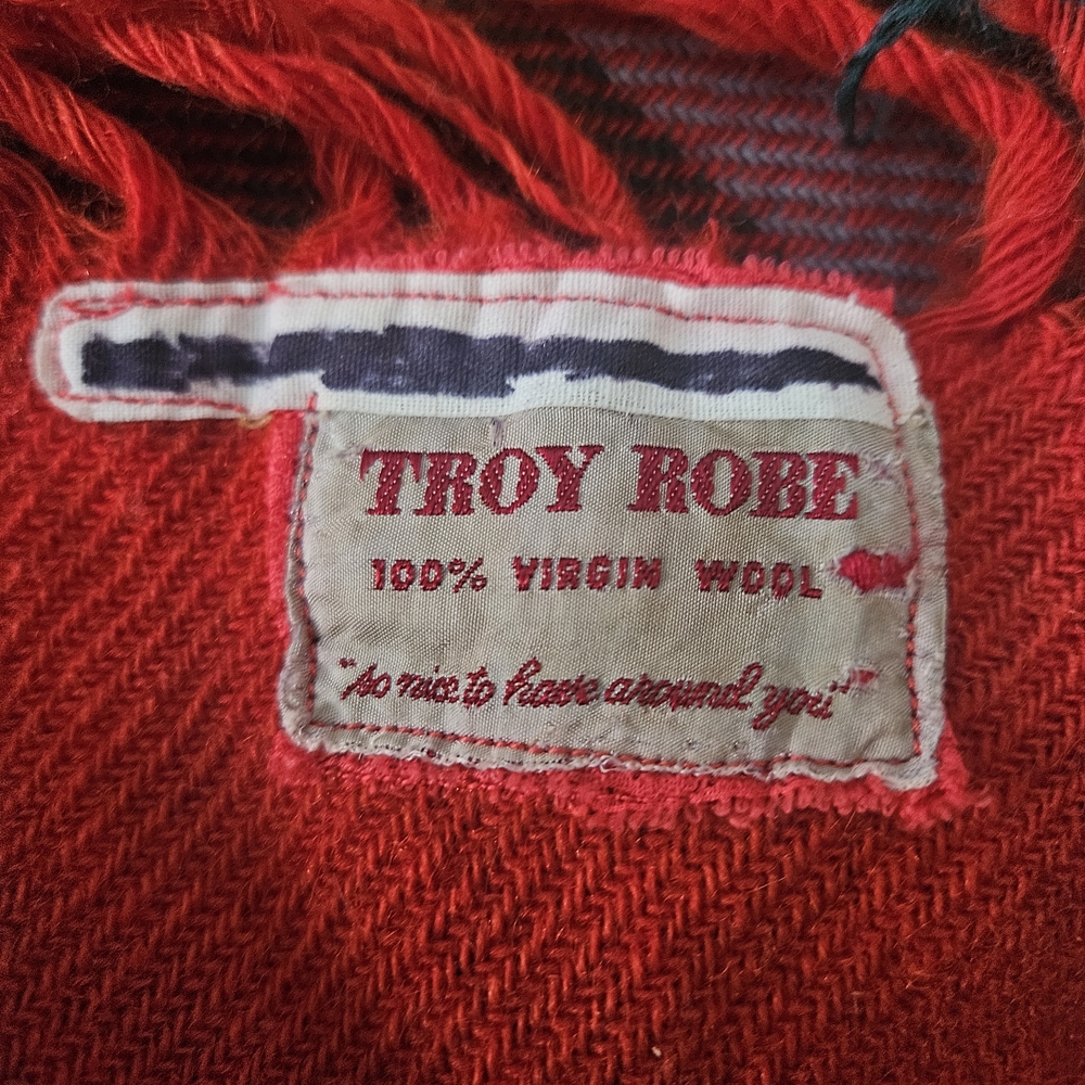 Troy Robe Cozy Red and Green Throw Blanket
